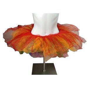 Womens S/M Halloween Rainbow Tutu Multicolor Tulle For Costumes and Parties